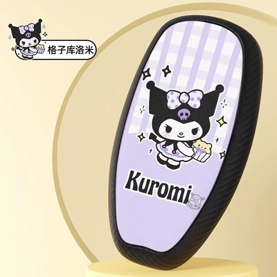 Tailing, Luyuan Sandwich Waterproof Seat — Electric car cushion - plaid-kuromi-m-code