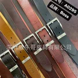 工厂直批男头层牛皮腰带植鞣皮4.0CM树榚皮头层牛皮Men‘ s Belts