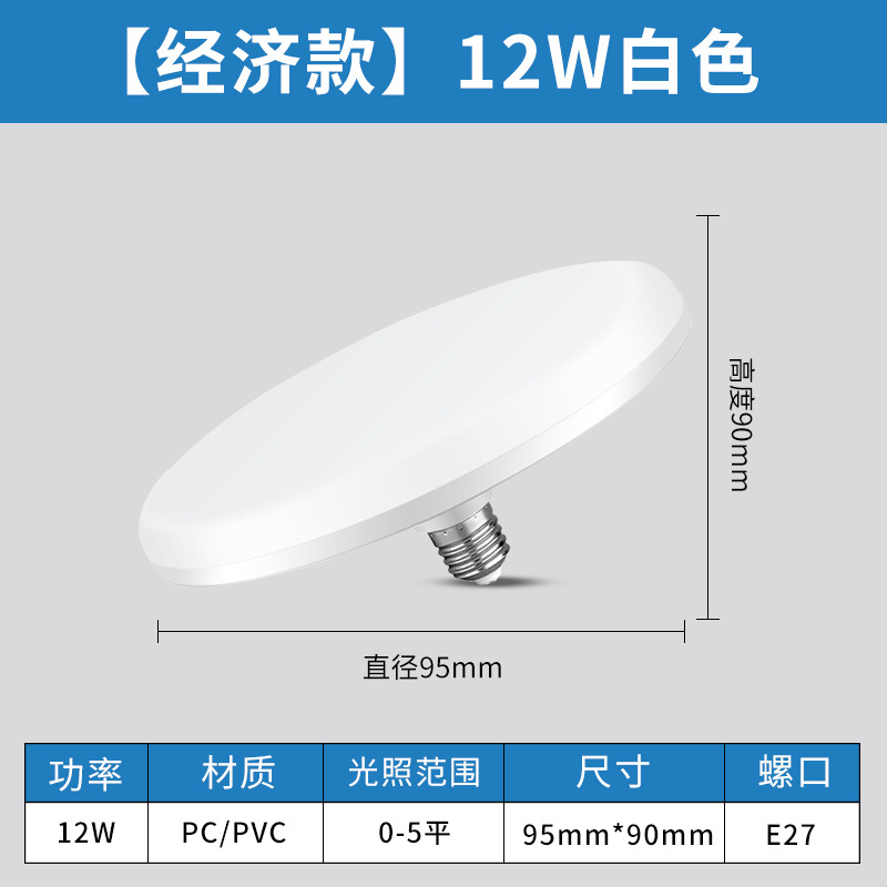 lámpara de fábrica de bombillas LED de alta potencia lámpara de ahorro de energía e27 tornillo super brillante de ahorro de energía iluminación doméstica lámpara de disco volador