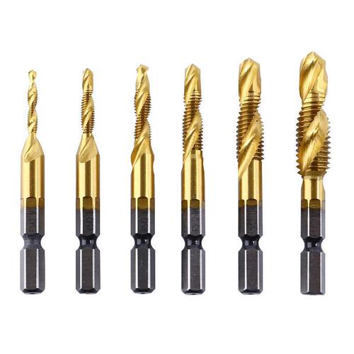 High-speed steel wire tapping multi-functional one-piece composite tap titanium-coated spiral machine for hole tapping and chamfering one-piece tap