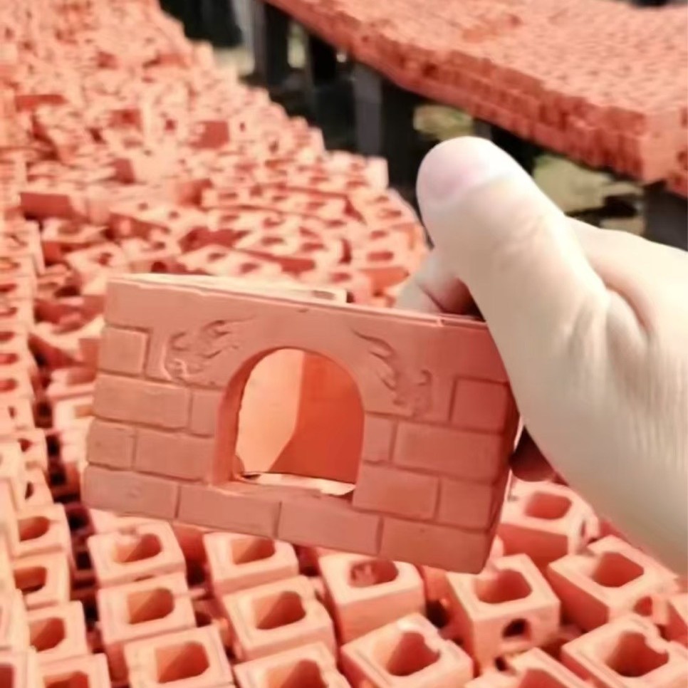 迷你微缩灶台石膏粉灰色砖红色儿童玩具手工DIY石膏粉无浮色模型