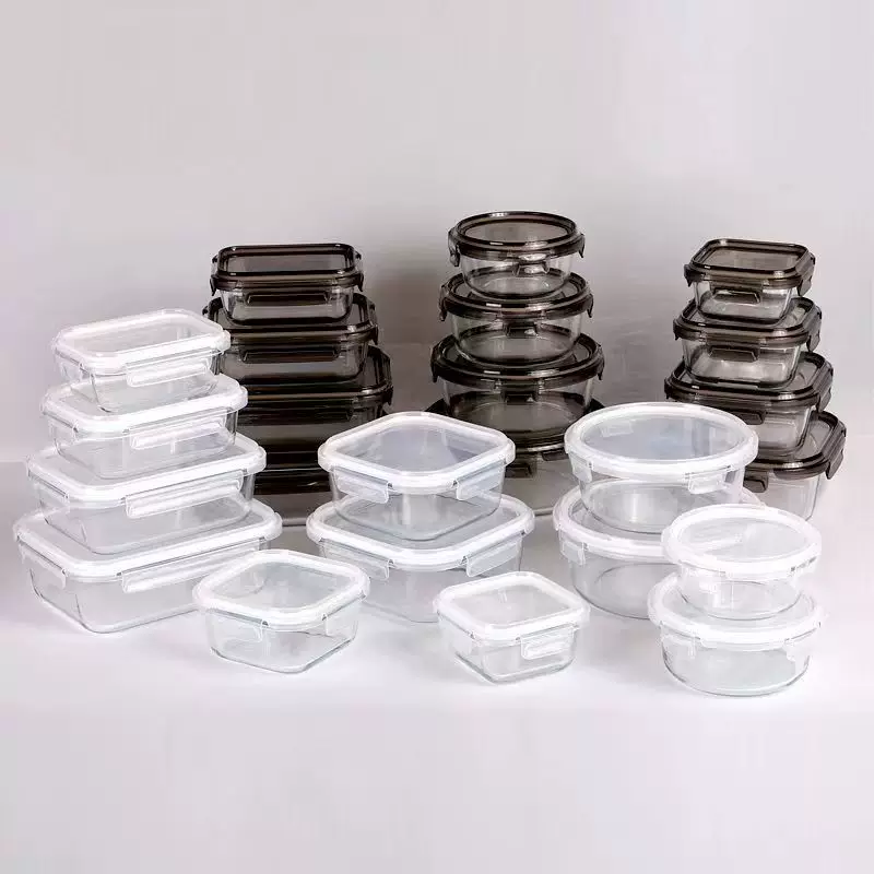 Glass plastic small lunch box stainless steel, big fruit storage box