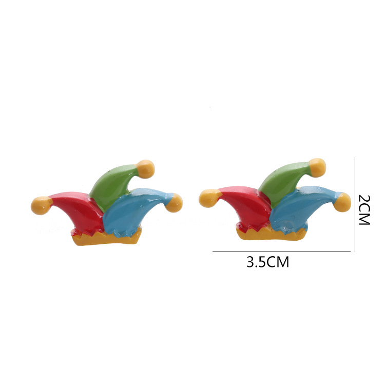 1 Pair Cartoon Style Clown Resin Handmade Women's Ear Studs display picture 7