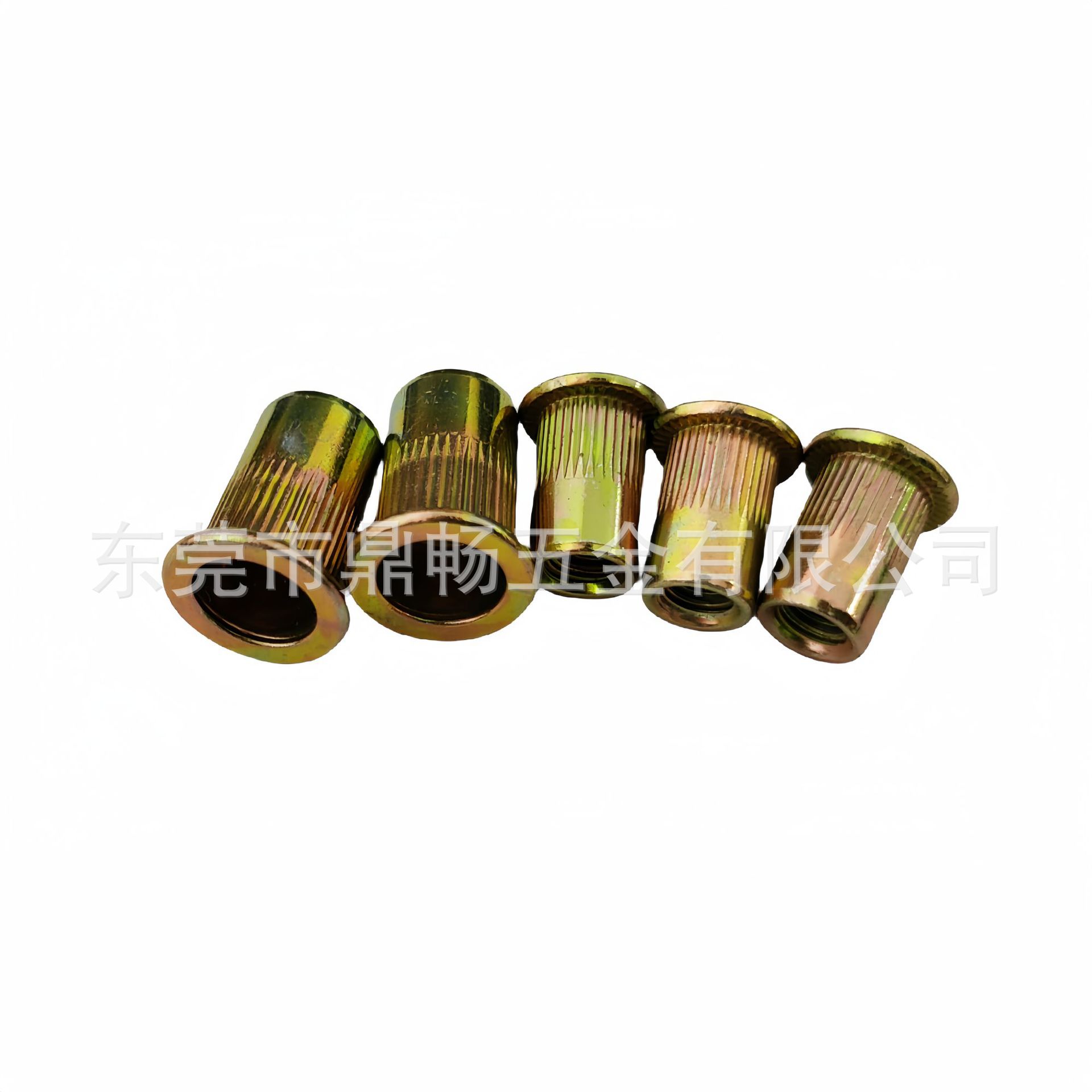 镀彩色锌铆/拉帽平头柱带竖纹铆螺母/铆螺帽滚花拉3M4/5/6/8/10
