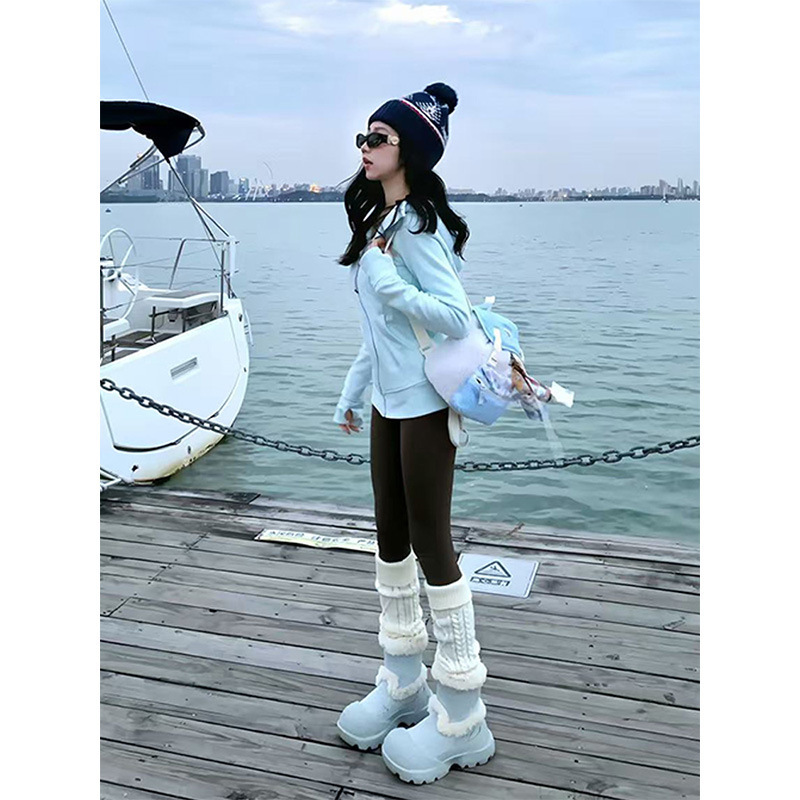 山东即墨卫衣上衣女暗黑色2025新款韩系百搭掐腰减龄秋季显瘦外套|undefined