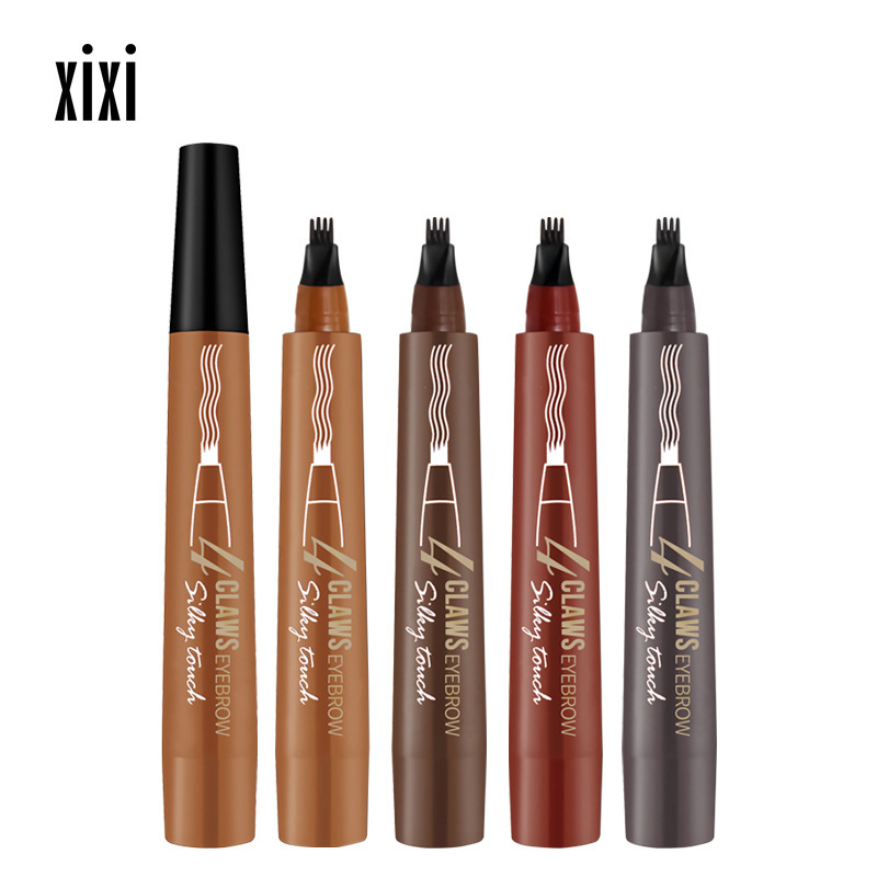 XIXI网红同款四分叉液体水眉笔持久显色防水防汗立体仿真原生眉