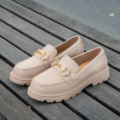 Dropshipping - Loafers Women's British Single Shoes Fashion Flat Sandals Rain Boots Waterproof Soft Sole Water Boots