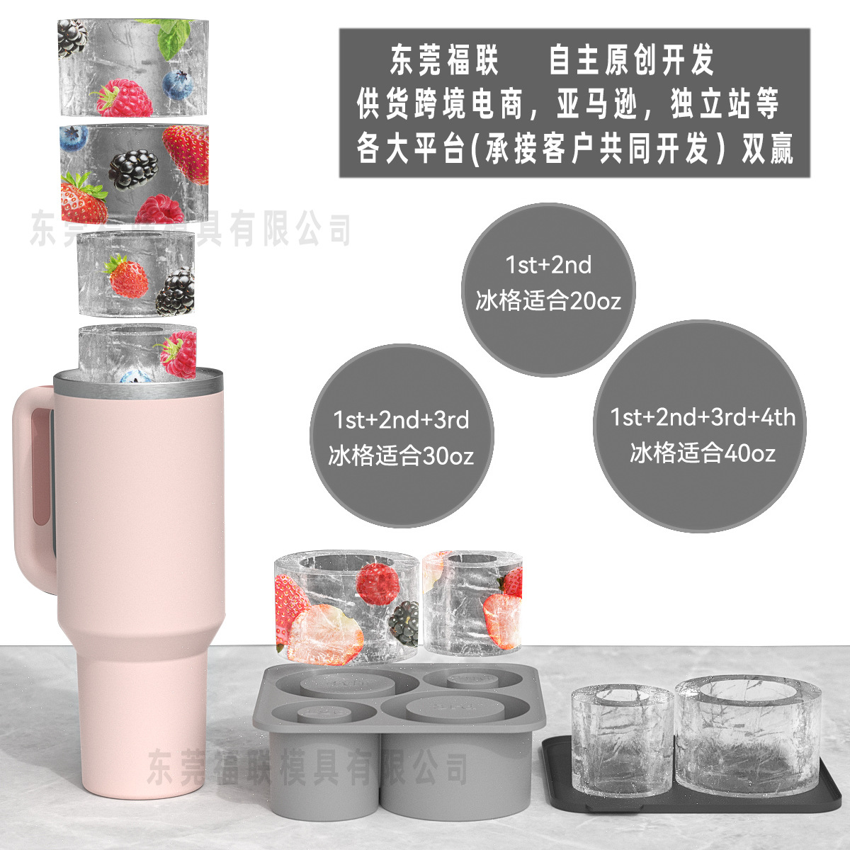 Amazon transfronterizo Stanley cubierta de hielo Stanley Cup cubierta de hielo Stanley Cup cubierta de hielo de silicona