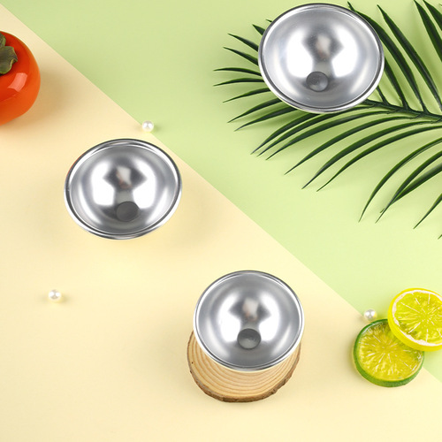 Anode aluminum snow moon egg tart mold salt bath ball mold tin salt pudding jelly mold aluminum alloy semi-circular mold 