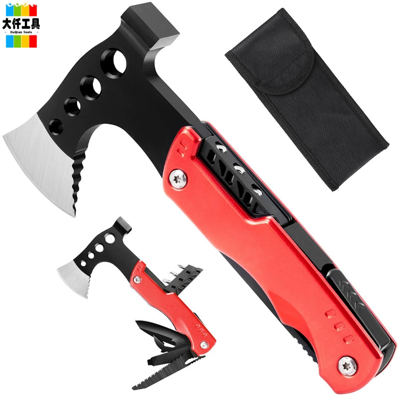 Аппаратные инструменты Многофункциональный топор открытый кемпинг из нержавеющей стали нож топор комбинация молотка Amazon