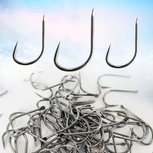 Fish hook bulk new Kanto barbed Carp Hook long handle carbon steel hook black hook fishing gear fishing supplies wholesale