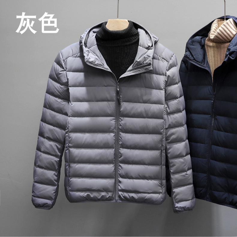 2023 sin costuras nueva chaqueta ligera de los hombres con capucha corta papá desgaste de los hombres Otoño e Invierno chaqueta casual fuera de temporada