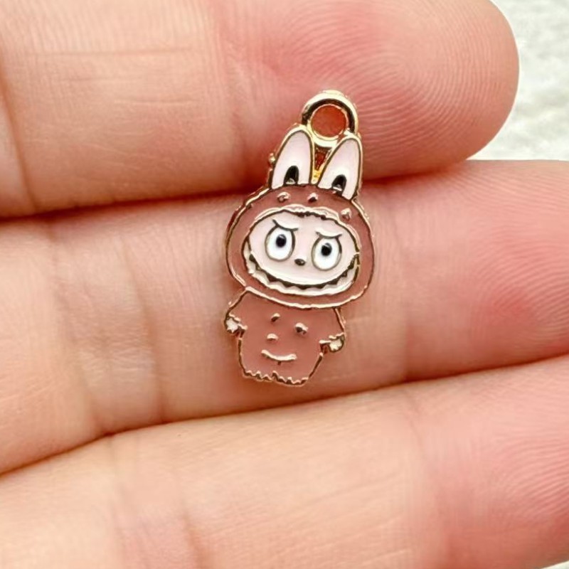 アニメ漫画かわいいラブブペンダント合金ドリップオイル DIY イヤリングキーホルダーネックレス手作りアクセサリー作り|undefined