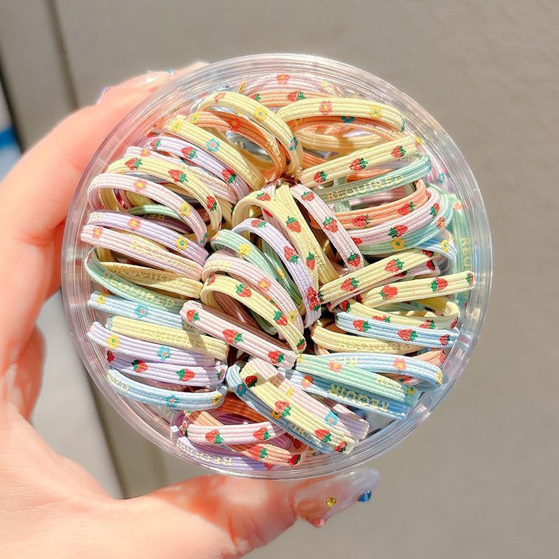 Caricatura encantadora anillo de pelo pulgar no daña el cabello de los niños correa de correa pequeña cuerda de cabello para niñas cuerda de cabello