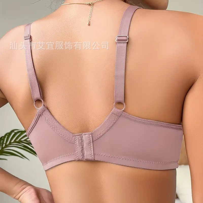 艾宜爆款跨境temu欧美女士透气内衣文胸收副乳防下垂聚拢薄文胸|undefined