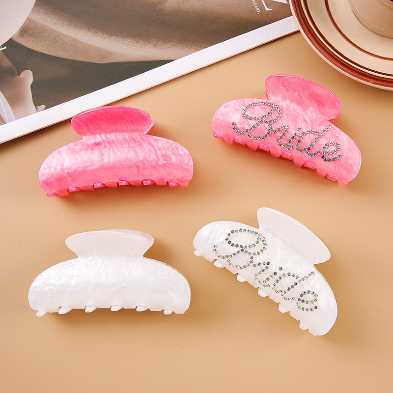 Xueheng European and American large hairpin multi-diamond clip acrylic shower hair accessories new shark clip back head clip