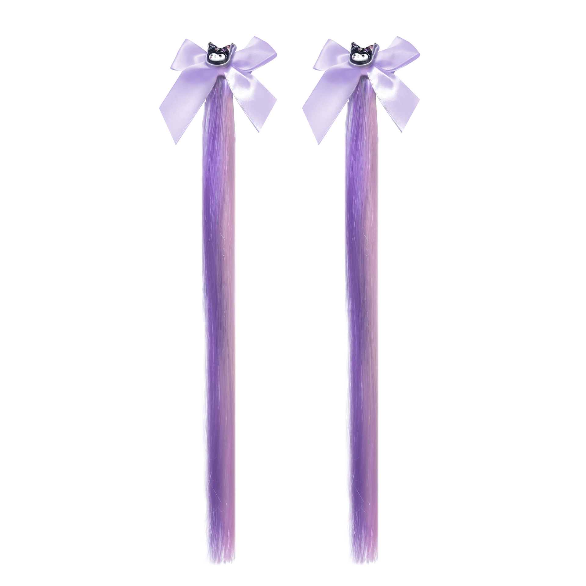 보라색 활 Krome 머리 조각