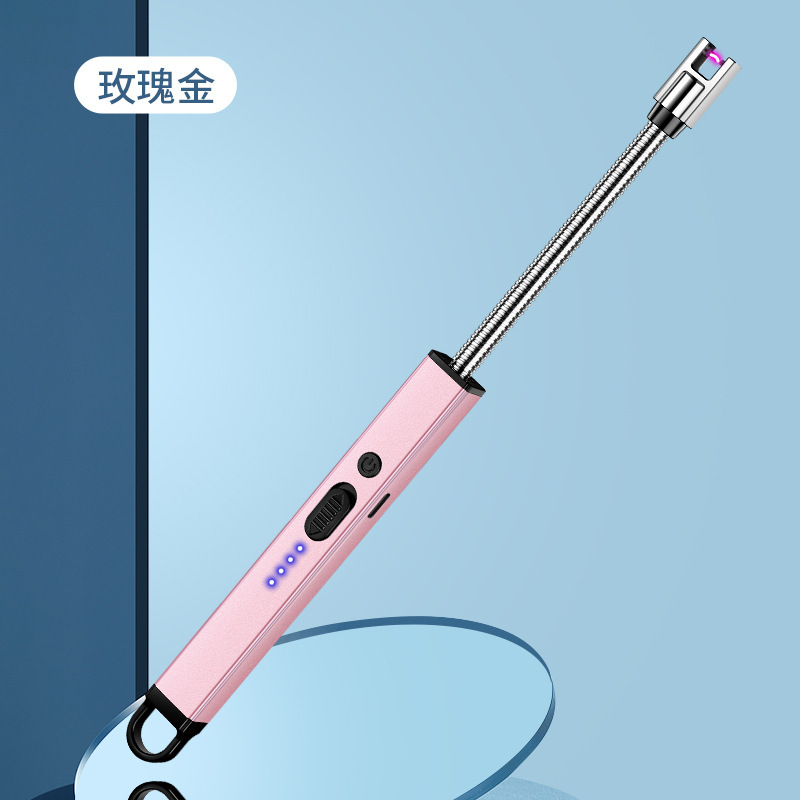 Fabricantes al por mayor Arco Tipo-c Cargador Encendedor Estufa de gas Encendido Agarre Exalargue Cocina Encendedor Transfronterizo Chong