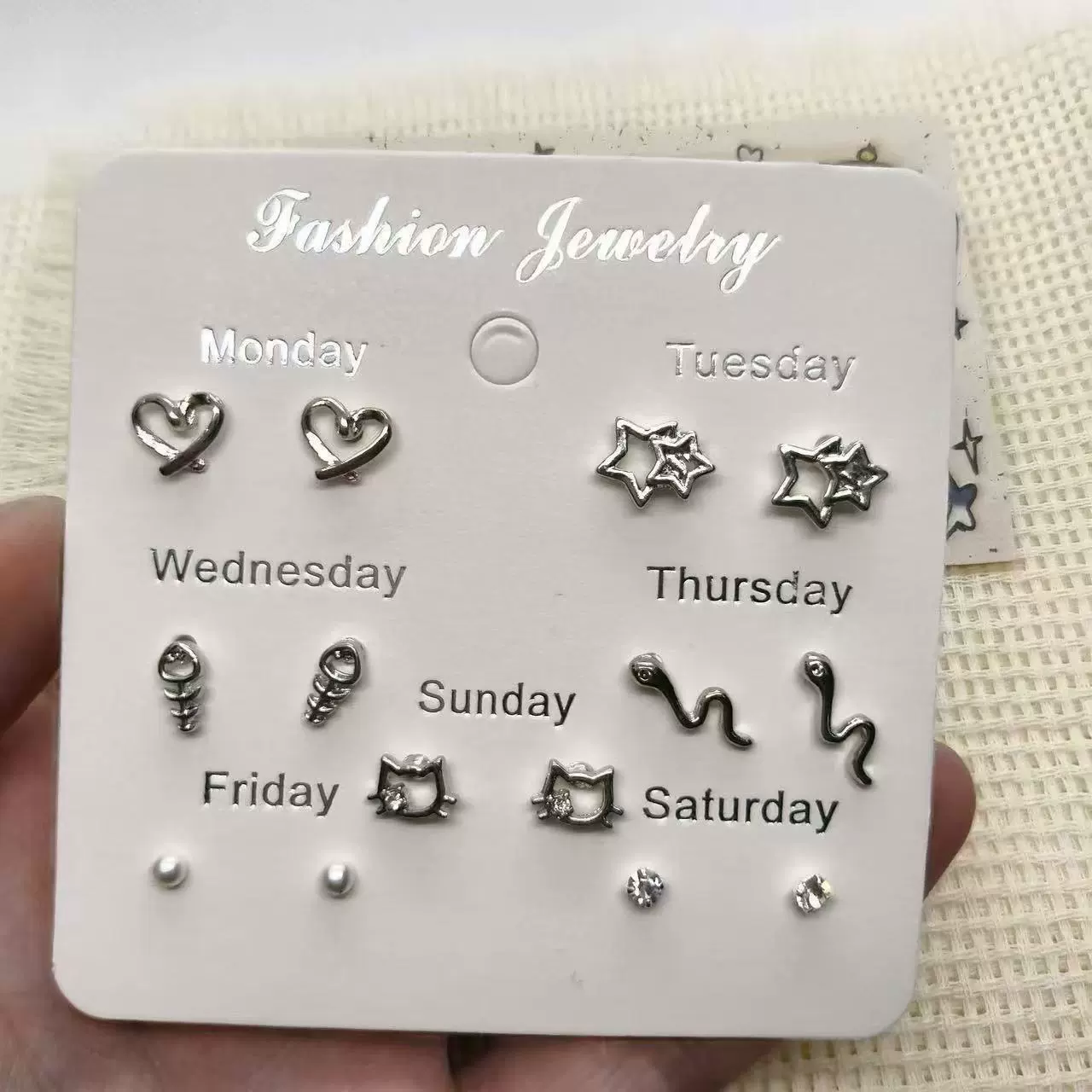 earrings korean style metal set — simple elegant designs, lightweight 0.006 kg