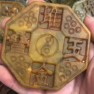 仿古做旧岫玉高古玉古玉雕刻招财进宝堆金叠玉摆件把件玉石挂件