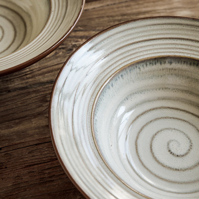 Out of stock 7.5 pulgadas sombrero de paja tazón de ensalada retro tazón de cerámica tazón de sopa japonés tazón doméstico exportación transfronteriza