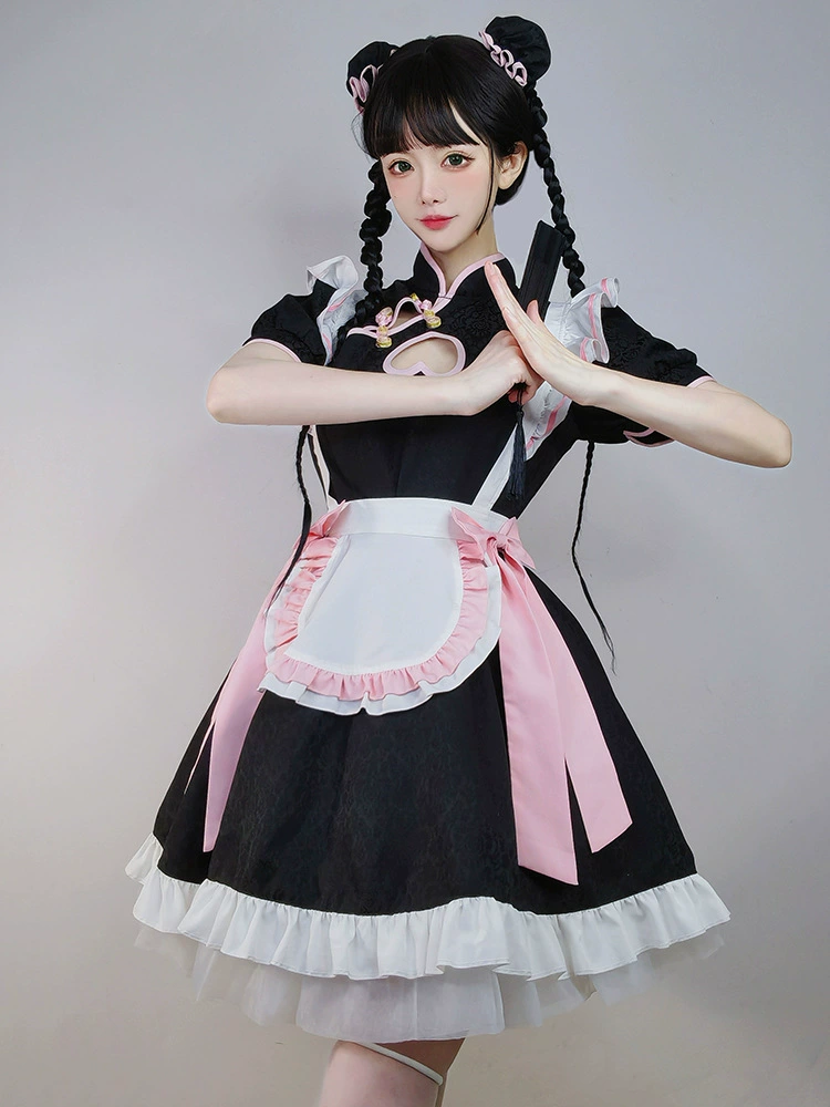 Genuine cheongsam, uniform, set, dress, Lolita style, cosplay, Chinese style