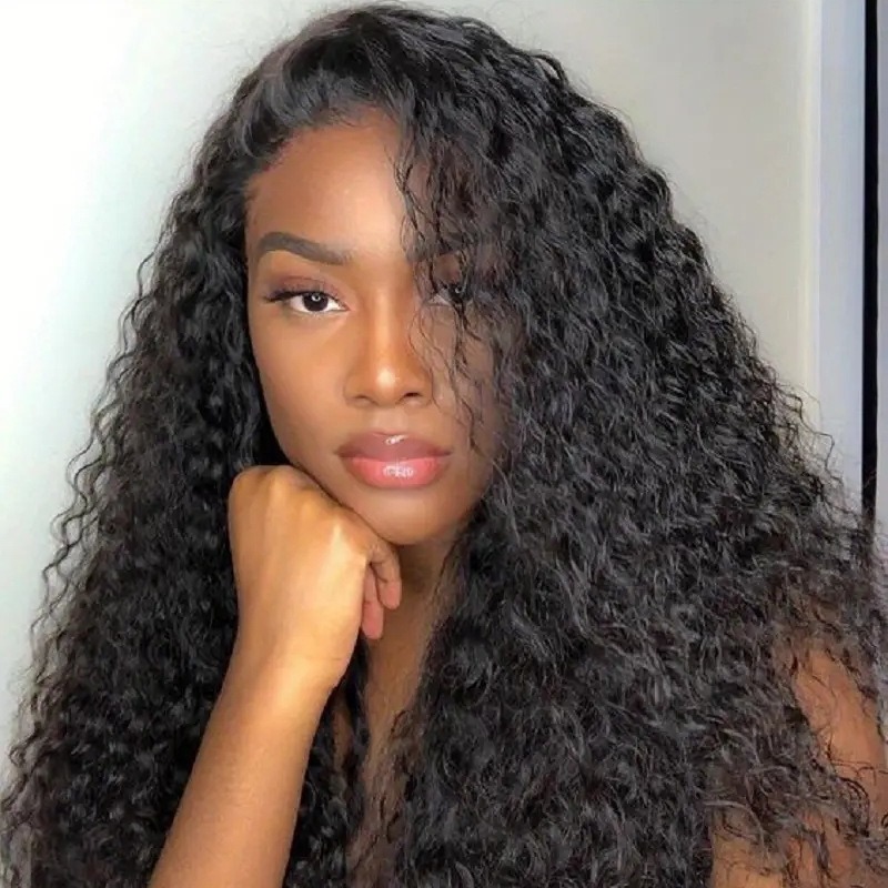 Natural Looking Small Curly Wig 13 X 4 Mm Lace Trimmed Loose Synthetic Hair Extension for Export_voghion.com