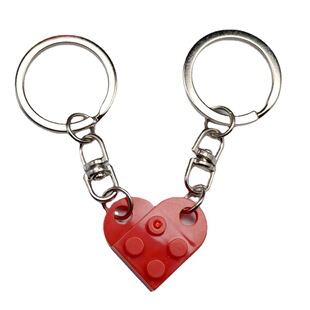 8589 Love Building Blocks Keychain Keyring Amazon Hot Cross-border Supply Chain Creative diy Handmade Jewelry