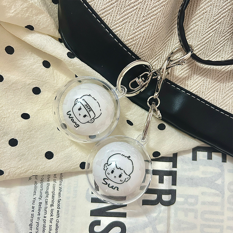 Table Tennis Racket Pendant, Sha Head Combination Bag Pendant, School Bag, Backpack Pendant, Keychain, Birthday Graduation Gift