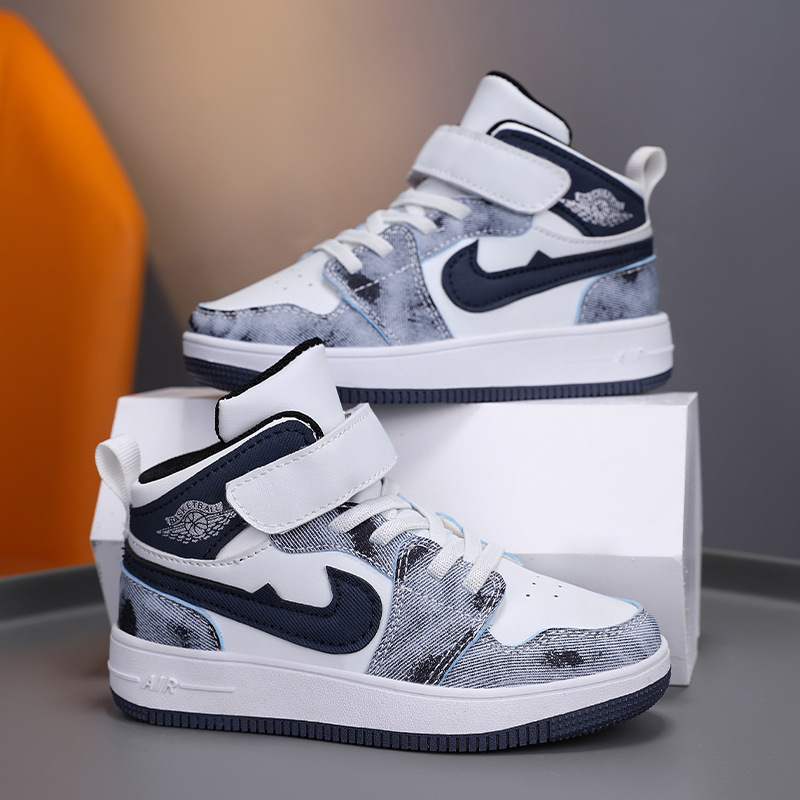 Aj Kidsren's Shoes Boys' Shoes Kidsren's Sports Shoes Aj1 Air Force One Medium and Large Kidsren's High-Top Sneakers Basketball Shoes Wholesale