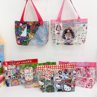 New Jelly Shoulder Crossbody Small Plastic Bag Ultra Light Transparent Mobile Phone Bag Girl Cartoon Outgoing Handbag Cross