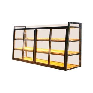 Bread rack iron bread cabinet bread display cabinet glass food display rack cake cabinet sliding door island cabinet wholesale