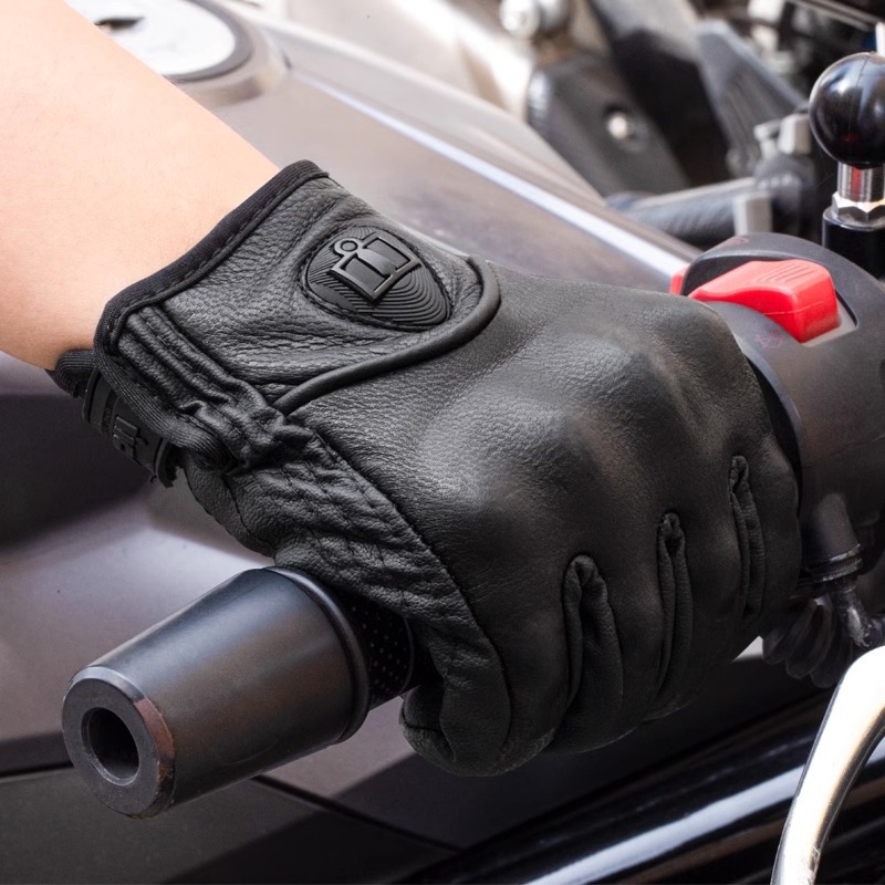 Guantes de ciclismo de motocicleta, otoño e invierno, locomotoras, cuatro estaciones, equipo de carreras de crucero retro universal, a prueba de viento, impermeable para hombres y mujeres