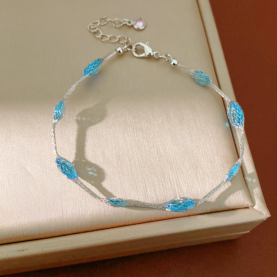Collar de pulsera redonda de zircon de color lujo ligero nicho de alto nivel sensación de cadena clavícula temperamento simple conjunto de joyas personales image 10