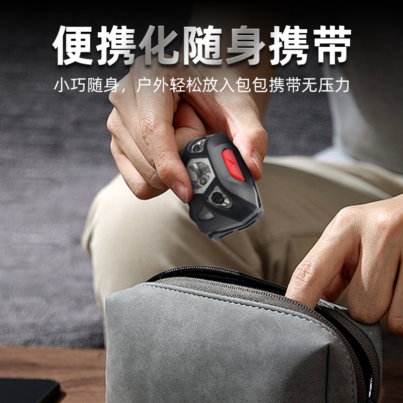 Faros de inducción de pesca con batería seca No. 7, luz fuerte led, luz doble roja y blanca, faros especiales para exteriores