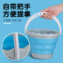美术生专用洗笔筒涮笔筒可折叠涮毛笔水桶硅胶圆形水桶便携收纳彩