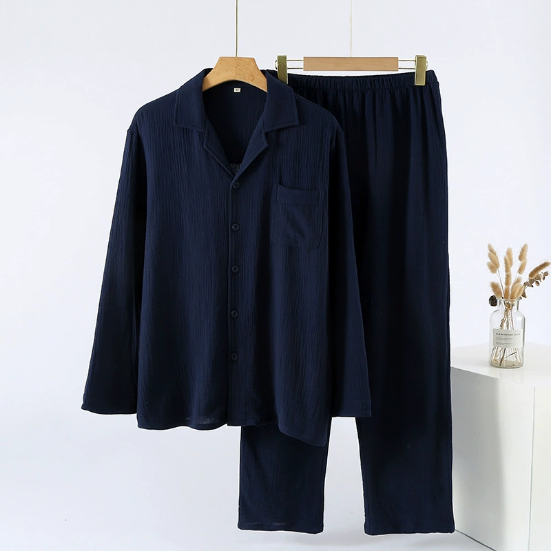 Уютный oversized демисезонный хлопковый пижамный костюм с кардиганом, длинными рукавами и брюками