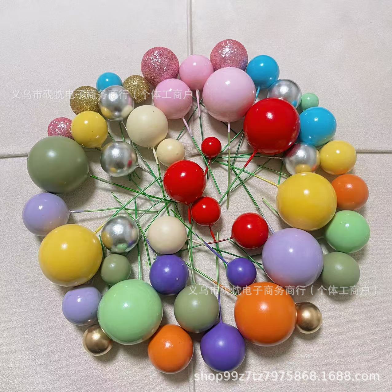Colorful High-End Foam Ball Cake Decoration Inserts, Multi-Size Baking Ball Accessories, Low Price Wholesale, Excellent Price