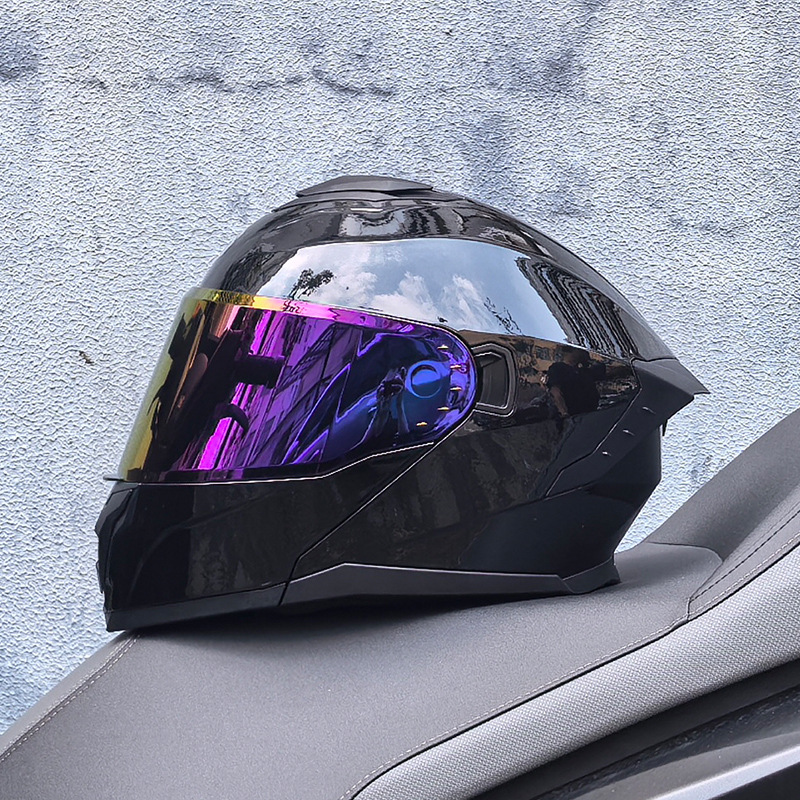 LVS3C certificado casco de motocicleta estándar nacional para hombres y mujeres casco de cara a cara casco de locomotora de verano seguridad general de cuatro estaciones
