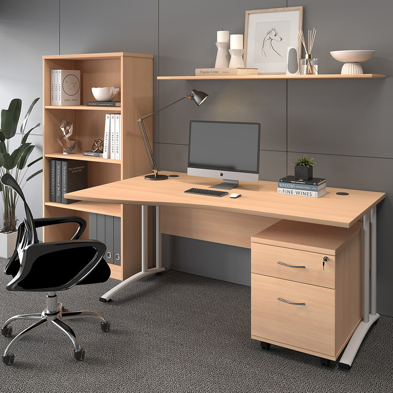 Simple Office Desk, Modern Iron Student Desk, High-Quality Panel Furniture, Steel Frame Desk, Tutoring Class Training Table