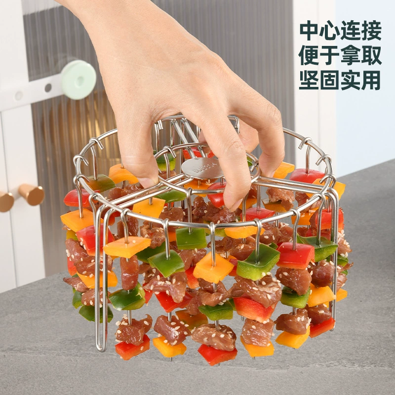 Новое обновление 304 из нержавеющей стали воздуха фритюрницы специальный подвесной гриль вертикальный гриль для барбекю с антипригарным зажимом