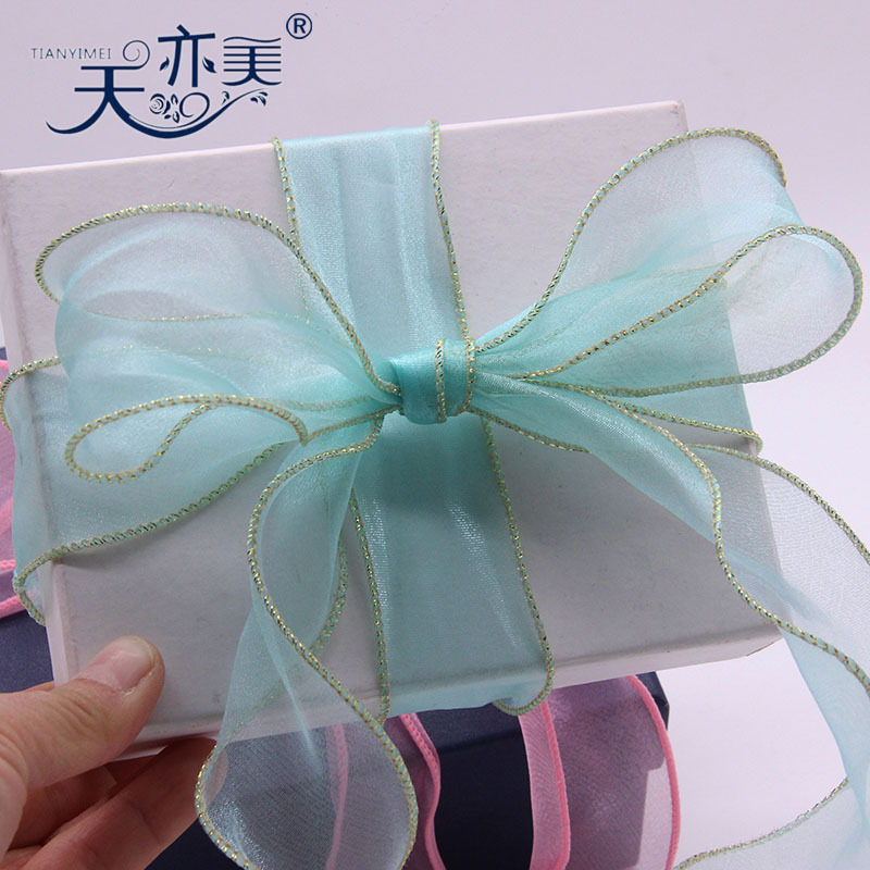 Cintas de hilo de cola de pez 4cm embalaje de flores embalaje de caja de regalo de pastel arco de regalo decoración cinta