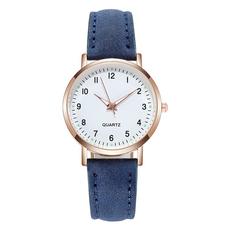 Reloj luminoso de moda simple digital retro mate cuero pequeño reloj de cuarzo casual fresco ventas directas de fábrica