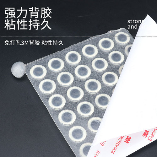 Transparent silicone anti-collision granules cabinet door silencer rubber pad adhesive anti-slip rubber pad anti-collision pad silencer anti-collision rubber granules