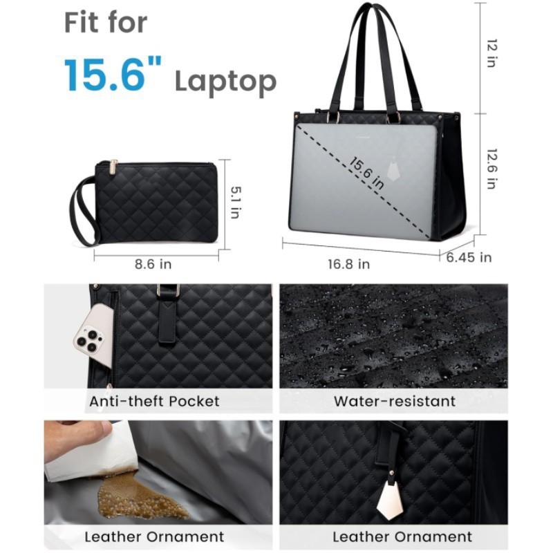 Spot nuevo producto 2 en 1 bolso bolso de almuerzo bolso de combinación bolso de mano grande bolso de computadora diagonal de almuerzo de aislamiento para mujer