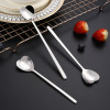 Stainless Steel Coffee Titanium Titanium Dessert Stir -mixing Spoon Tun Creative Mark Cup Spoon Smoil