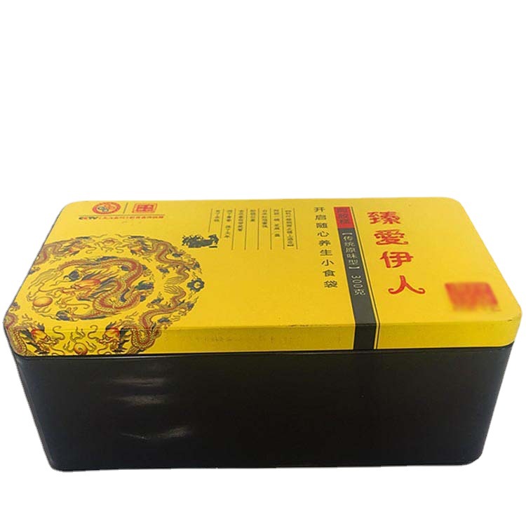 亮丽阿胶糕铁盒传统龙型图案设计阿胶糕礼品盒