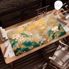 マウスパッドの巨大な古画風景キーボードパッドを大きくして、ロックを厚くします。