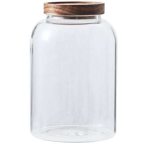 Large-capacity acacia wood wine glass bottle household wine making jar green plum and bayberry wine bottle storage storage sealed jar