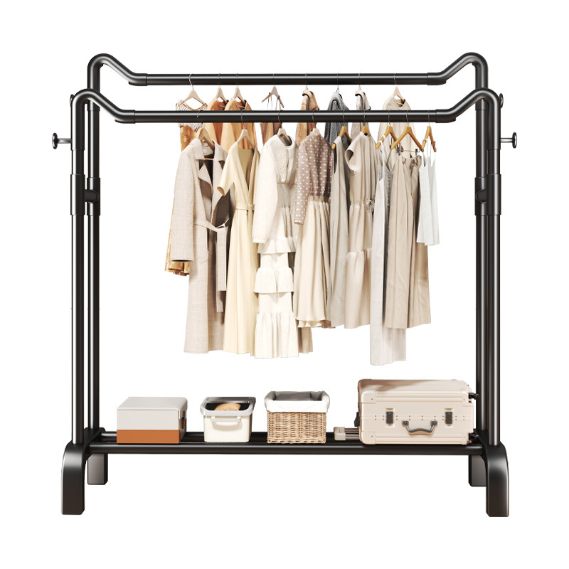 percha de secado de ropa de piso para dormitorio doméstico colgando estante de ropa simple dormitorio interior móvil estante de sombrero de ropa fresca
